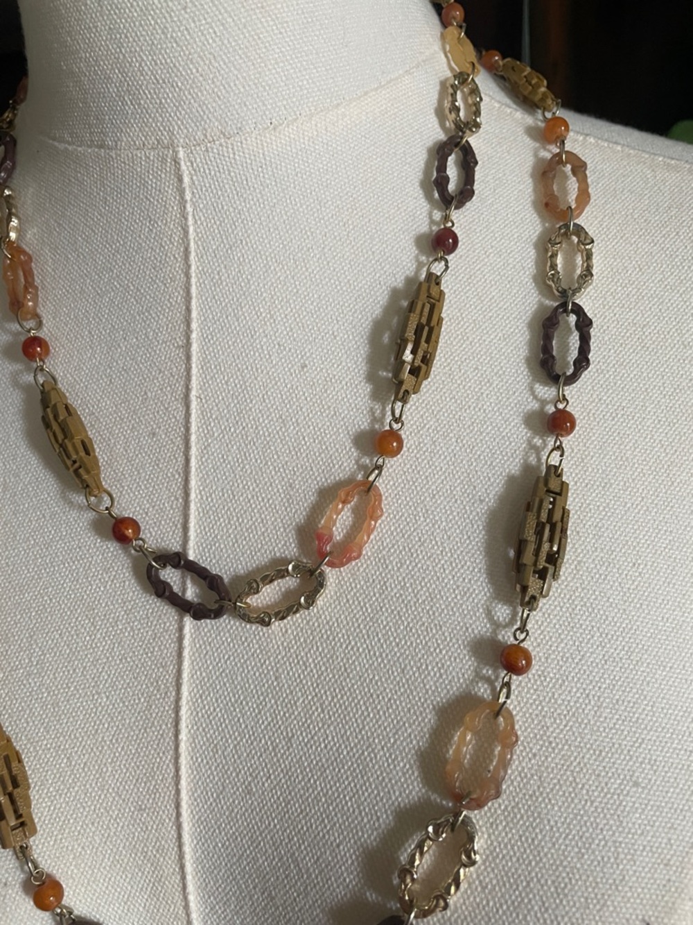 Multi-Color Extra Long Beaded Necklace - Women Jewelry Double Up - Picture 2 of 7